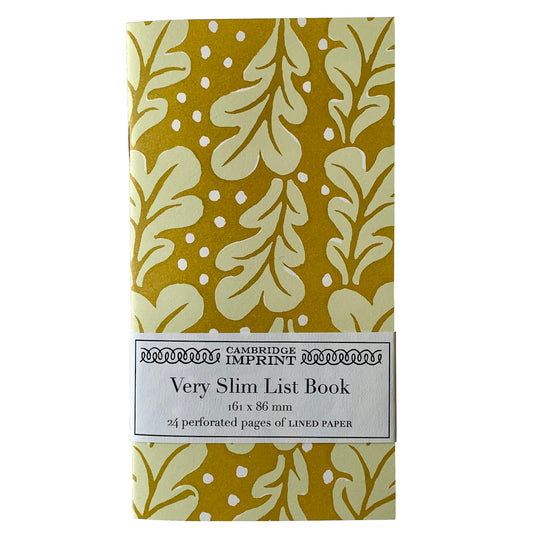 Very Slim List Book Quercus Sap Green - THE BRISTOL ARTISAN