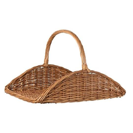 Wicker Flower basket with a cross-handle - THE BRISTOL ARTISAN