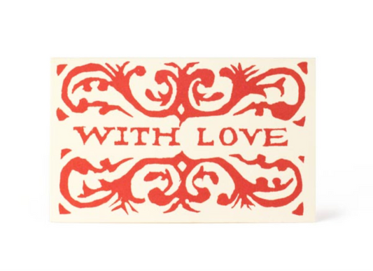 With Love Red Arabesque Gift Cards Pack of 6 - THE BRISTOL ARTISAN