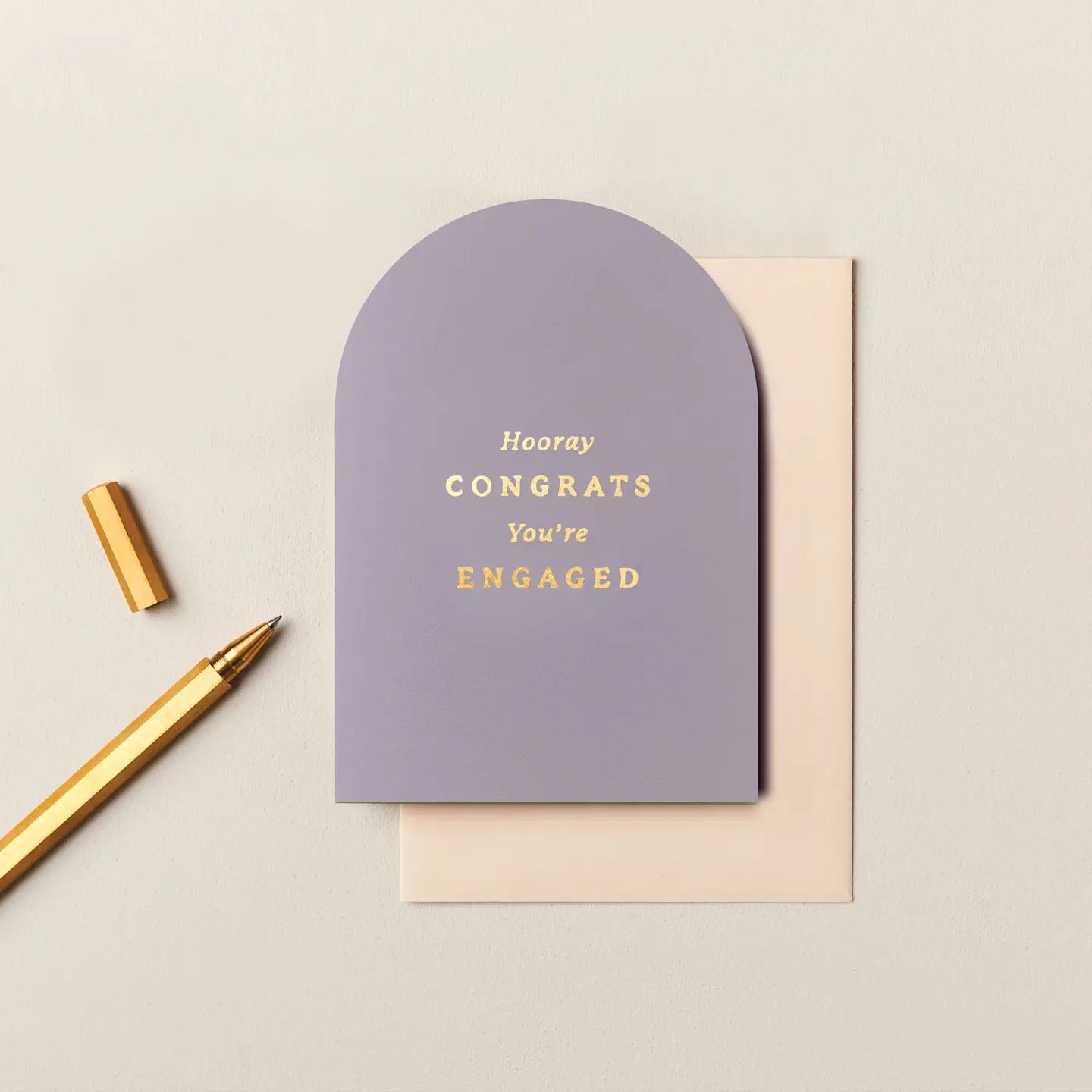 You're Engaged Arched Foiled Card - THE BRISTOL ARTISAN