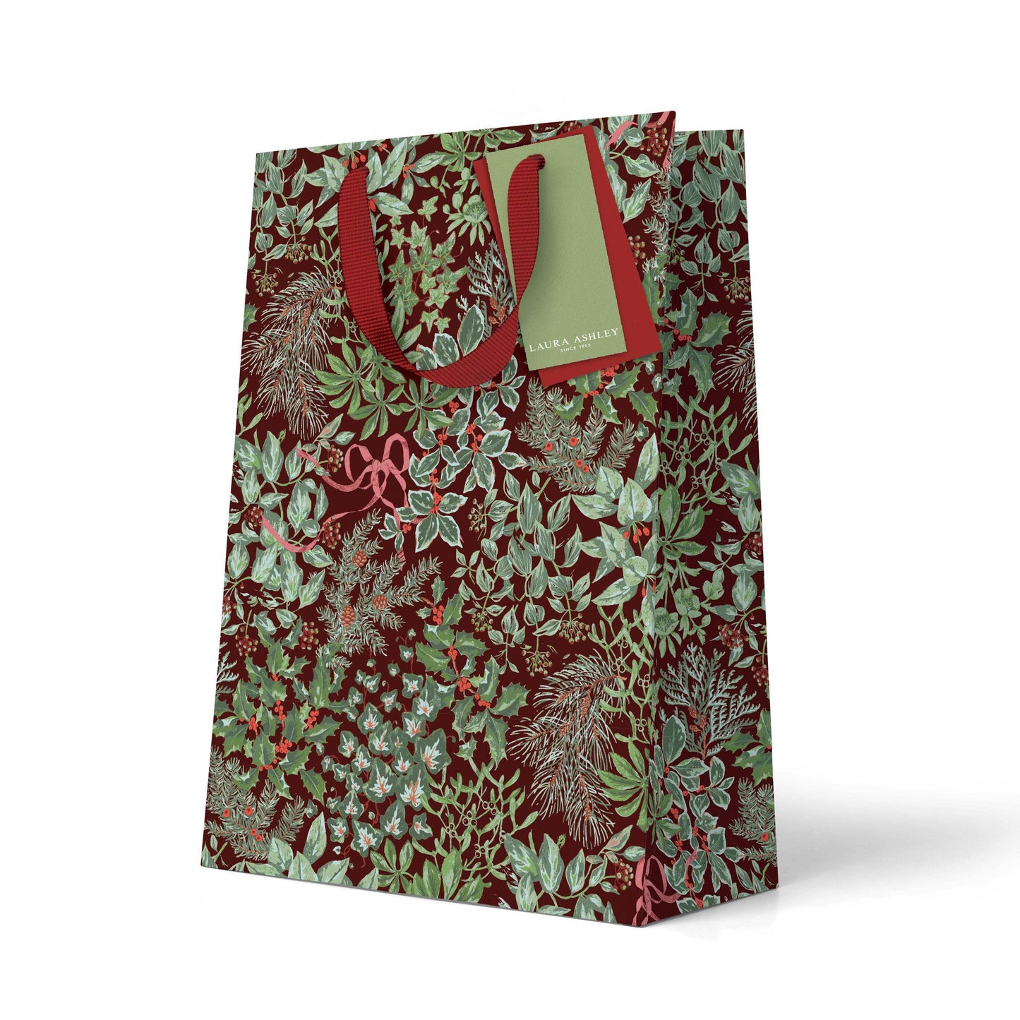 Holly and Bows Gift Bag - Large