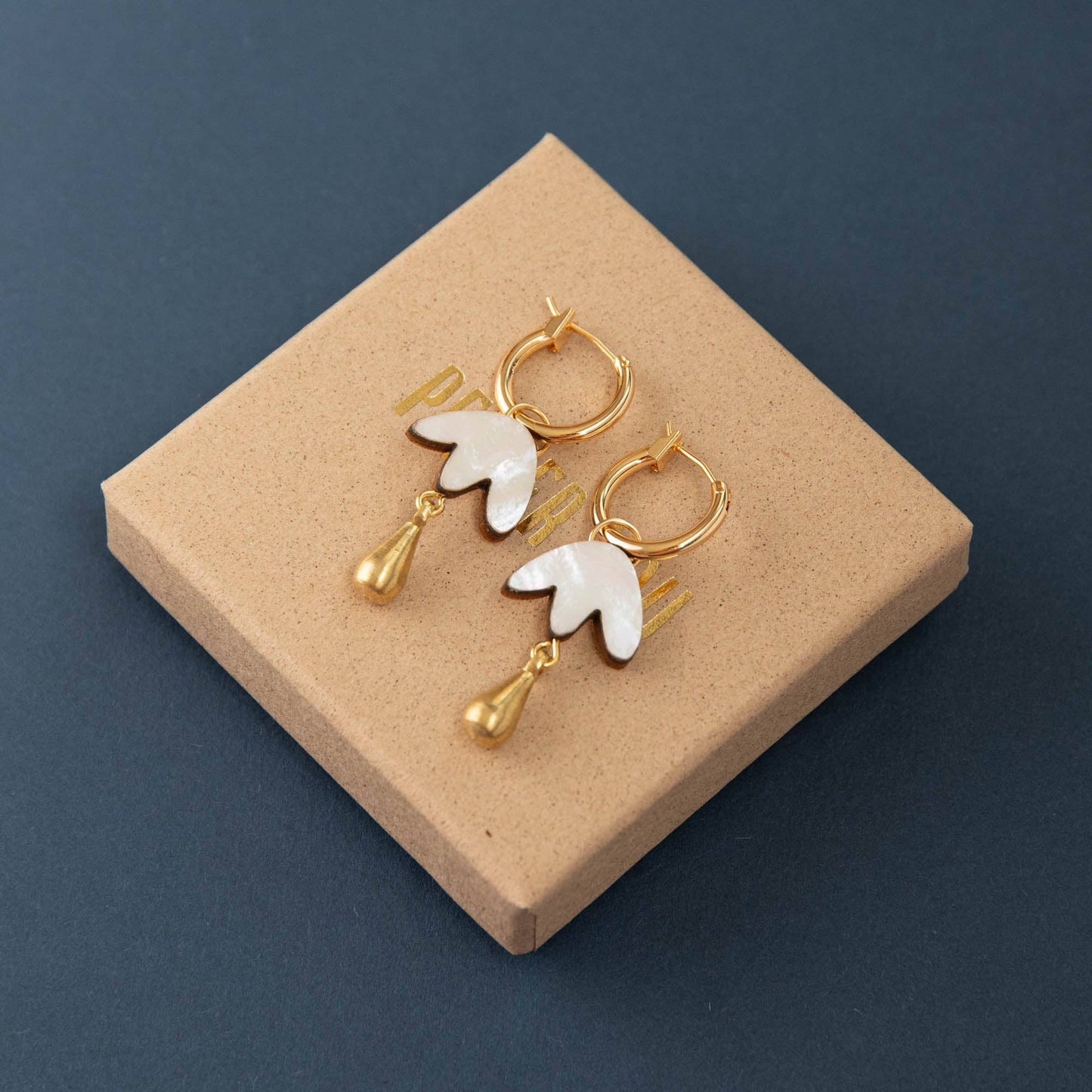 Petal Drop Hoop Earrings by Pepper You
