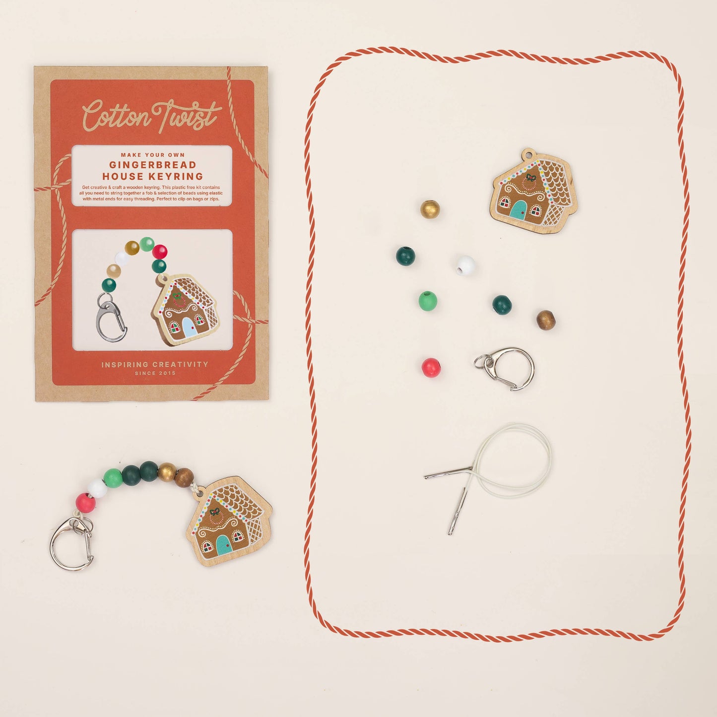 Make Your Own Gingerbread House Keyring