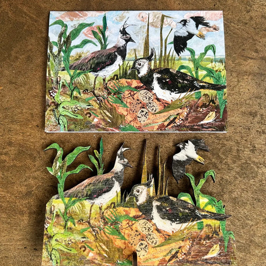 Lapwing Nest Card with Birch Keepsake and Stand - THE BRISTOL ARTISAN