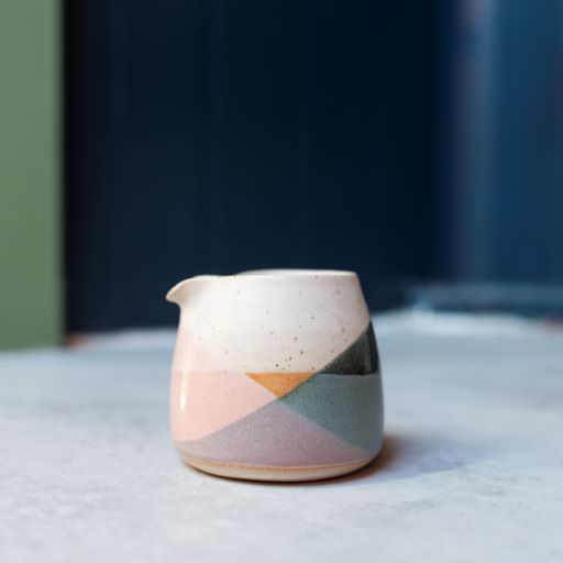 Bristol Trio Glaze Jug - jade and pink - THE BRISTOL ARTISAN