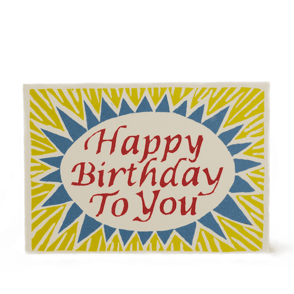 Happy Birthday to You Red, Yellow and Blue - THE BRISTOL ARTISAN