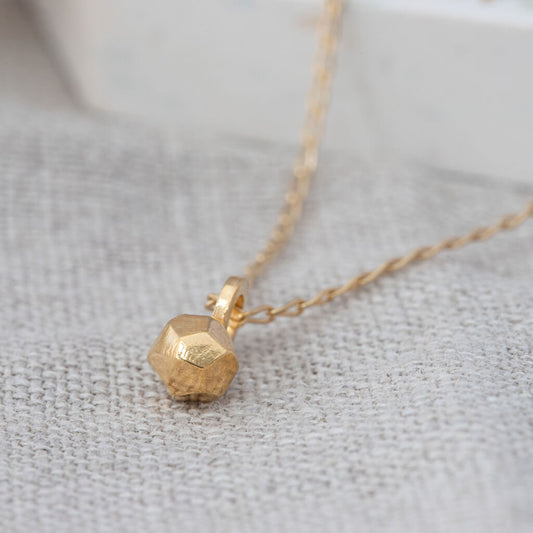 Mini meteorite necklace - gold - THE BRISTOL ARTISAN