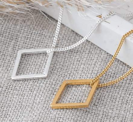 Small diamond necklace - silver - THE BRISTOL ARTISAN