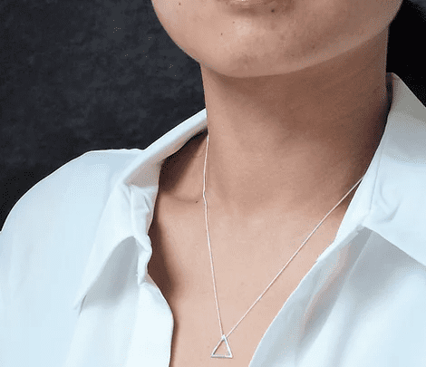 Small triangle necklace - gold - THE BRISTOL ARTISAN